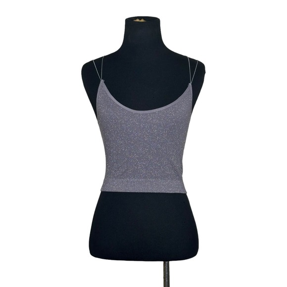 Out from under gray shimmery crop tank top size large - Picture 11 of 11